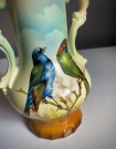 Antikk Art Deco vase i porselen, fuglemotiv - Tyskland/ Østerrike/ Tsjekkia thumbnail