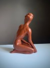 Terrakotta keramikk dame/ kvinne aktfigur/ skulptur/ statue 2406 - Gmundner Keramik Austria Østerrike 1950/ 60 tallet thumbnail