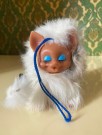 Samlefigur lykketroll katt i mykplast med ekte pels thumbnail