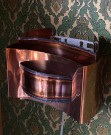 Brutalistisk kobber vegglampe/ lampett - Svend Aage Holm Sørensen Danmark 1960 tallet thumbnail