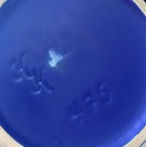 Blå keramikk vase med hank KK 475 Kråkerøy keramikk Halden Norge 1960 tallet thumbnail