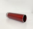 Funkis rød enkel sylinderfomet vase i eloksert aluminium og glass - Bjørn Engø EMALOX Oslo Norway Norge 1960 tallet thumbnail