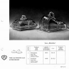 Osteklokke i rosa transparent pressglass art.nr 40893 - VEB SACHSENGLAS OTTENDORF Germany Tyskland 1950/60 tallet thumbnail