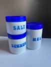Space age store krukker/ beholdere med lokk - 1970/ 80 tallet thumbnail