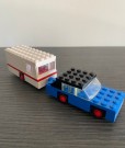 LEGO Camper-sett blå bil og campingvogn Legoland 656 i original eske og byggeinstruksjon lansert 1974 thumbnail