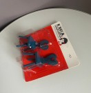 LISA dukkehusmøbler 1:18 - 2 stk blå stoler (103), 1970/80 tallet thumbnail