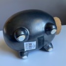 Golddigger stoneware sparegris/ Sparebøsse/ piggy bank i sort metallisk glasert keramikk - Bolia.com thumbnail