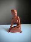 Terrakotta keramikk dame/ kvinne aktfigur/ skulptur/ statue 2406 - Gmundner Keramik Austria Østerrike 1950/ 60 tallet thumbnail