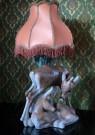 Stor bambi/ rådyr figur bordlampe i matt glasert keramikk 1950/ 60 tallet thumbnail
