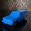 TOMTE bil blå Volvo 145 modellbil vinylplast No. 750/ 27 - Lærdal Stavanger Norway 1970 tallet thumbnail