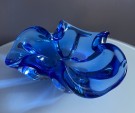 Royal blå skål i kunstglass - Murano Italia thumbnail