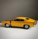 Sunfire Yellow Chrysler Charger 1971- 78 Die Cast modellbil 1:18 - AUTOart China 2000 tallet thumbnail