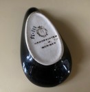 Gul sebra signert kuvertbeger/ skål håndmalt kunstflint - Inger Waage Stavangerflint Norway 1960 tallet thumbnail
