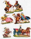 Antikke glansbilder Ridder motiv 1900- tallet thumbnail