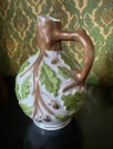 Håndmalt karaffel dekanter i porselen med eik/blad motiv Imperial Porcelain Factory Lomonosov Russland 1950-tallet thumbnail