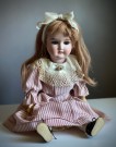 Antikk sovedukke bisquit porselen H46 cm - SIMON & HALBIG Tyskland 1900 tallet thumbnail