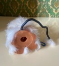 Samlefigur lykketroll katt i mykplast med ekte pels thumbnail