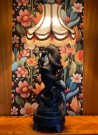 Orientalsk kitsch bordlampe figurlampe drage med skjerm 1970/80-tallet thumbnail