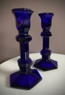 Kobolt blå - lysestaker i glass thumbnail