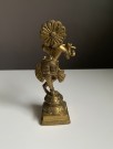 Krishna Hinduistisk religiøs figur i støpt messing thumbnail