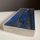 Konge tinn pewter Salatsett nr. 394 tinn - Made in Norway Hardanger Sylvett 1970 tallet thumbnail