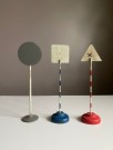 3 vintage bilskilt i tre og metall - 1950/ 60 tallet thumbnail