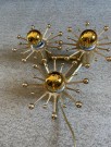 Space Age Sputnik vegglampe bordlampe messing NIPRO AS Norge 1970-tallet thumbnail