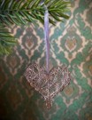 Juletrepynt Christmas Collection ornament metall hjerte Hadeland Norge thumbnail
