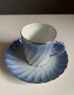 Kuvert Blå Maud modell Bogstad kaffe/ bordservice i porselen med sølvdekor - Porsgrund porselen PP Norge  thumbnail