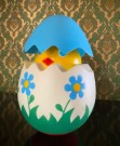 Roly-poly kitsch påskepynt/ dekor kylling/ fugl stor rangle/ pipeleke i plast - Lardy Educo France Frankrike thumbnail