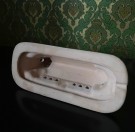 Juledekor julekirke i spraymalt keramikk Eie Stentøifabrik Egersund Norge 1950/ 60-tallet thumbnail