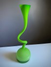 SWING eplegrønn langhalset vase i kunstglass - Britt Bonnesen, Normann Copenhagen Denmark thumbnail