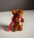 Brun mini miniatyr bamse teddybjørn - 1950 tallet thumbnail