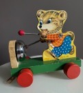 Bamse, trekkleke i tre - Kina,1950/60 tallet. thumbnail
