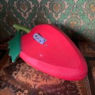 Kitsch vegghengt dekor jordbær oppbevaring håndmalt balsatre thumbnail