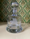 Aquavit akevittkaraffel håndlaget krystallin maritimt/ seilskip/ skutemotiv Magnor Glassverk Norway Norge thumbnail