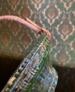 Skål med hank i grønt transparent uranium pressglass 1950/ 60-tallet 1950/ 60 tallet thumbnail