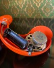 Toot a loop orange Space Age radio R-72 i plast - National Panasonic Japan 1970 tallet thumbnail