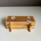 Lerro/ Lundby dukkehus møbler tilbehør 1:18 - teak skjenk 1960 tallet thumbnail