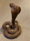 Kobra slange Cobra snake håndlaget figur i edeltre thumbnail