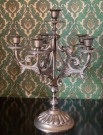 Rokokko Chandelier kandelaber 5-armet lysestake i messing - Made in Italy 1970 tallet thumbnail