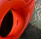 Toot a loop orange Space Age radio R-72 i plast - National Panasonic Japan 1970 tallet thumbnail