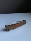 Foldekniv/ lommekniv rustfritt stål tre/ messing -Japan thumbnail