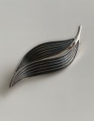 Brosje/ nål i oksidert sterling sølv 925S - Aksel Holmsen Norway Norge 1950/60 tallet thumbnail