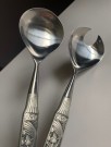 Konge tinn pewter Salatsett nr. 394 tinn - Made in Norway Hardanger Sylvett 1970 tallet thumbnail