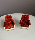Lundby dukkehusmøbler 1:18 - lenestol 1970/80 tallet thumbnail
