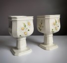Daisy potteskjuler/ blomsterpotter med stett - Royal Winton pottery Ironstone Staffordshire England thumbnail