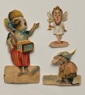 Antikke glansbilder med komisk dyremotiv 1900-1930 tallet thumbnail
