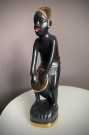 Kitsch figur i glasert porselen/steingods - 1950/60 tallet thumbnail