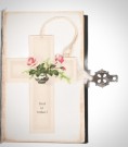 Antikk religiøs bok Landstads salmebok med skinnomslag kors krusifiks 1884 thumbnail
